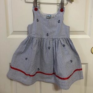 Bishop Girl Dress - Navy Dress